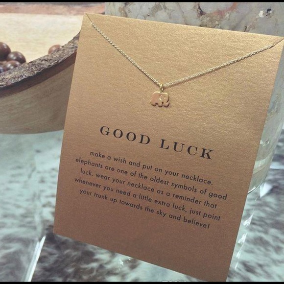 Gold Elephant ‘Good Luck’ Pendant - Picture 2 of 4